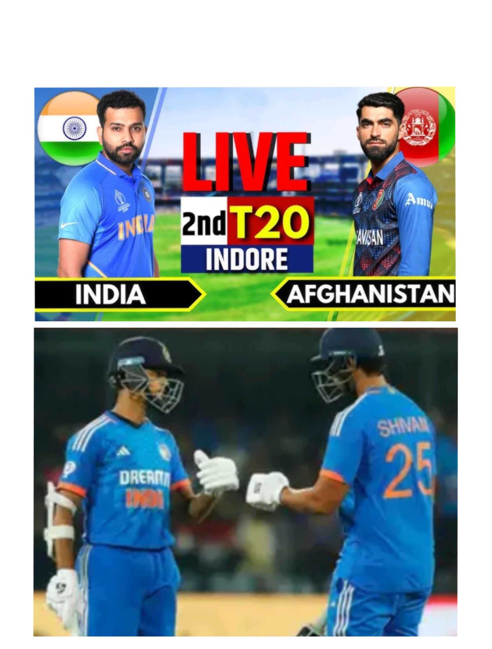 IND VS AFG 2nd T20 Match: भारत ने अफ़ग़ानिस्तान को 6 विकेट से हराया