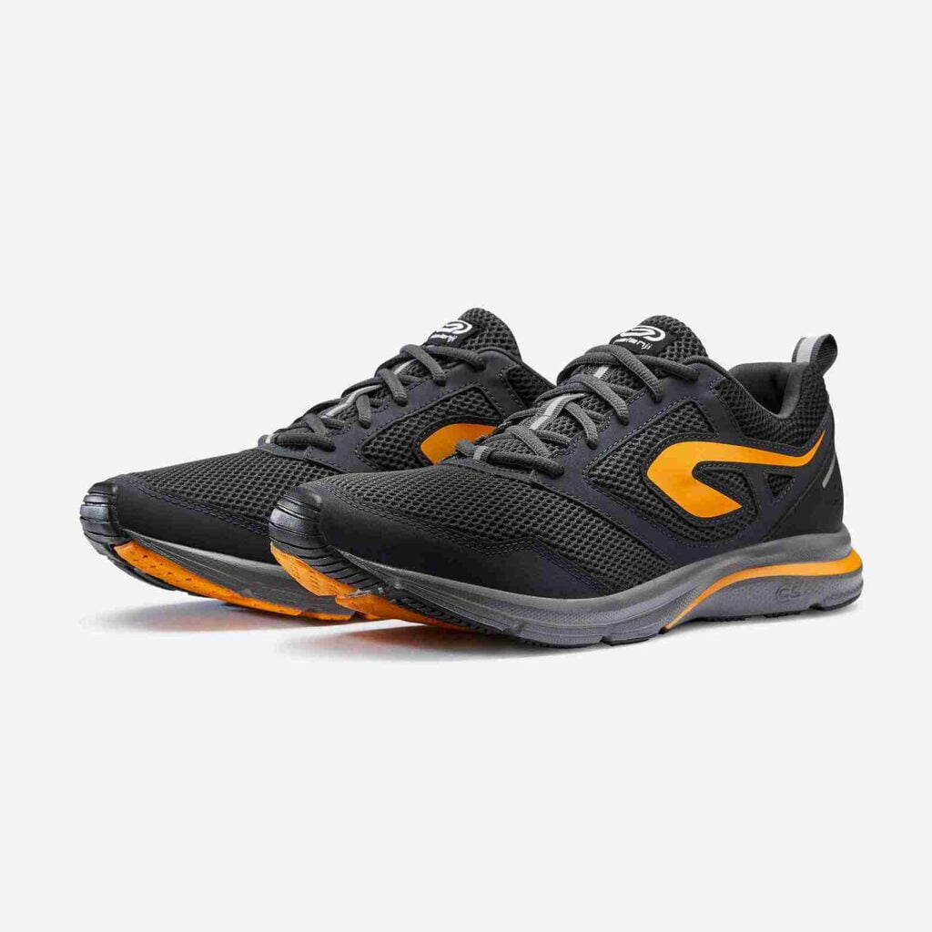 kalenji run active lightweight cushioned men running shoes upto 10 km/wk black